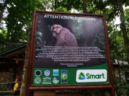 the monkeys were pretty tame and not as aggressive as usual so I guess the signs are working
